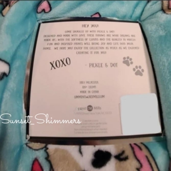 Starbucks Inspired Corgi Dog Corgiccino Coffee Cup Oversized Throw Blanket New - Picture 7 of 8